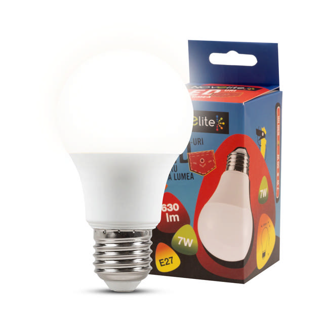 Bec LED A60 7W E27 3000K, Novelite