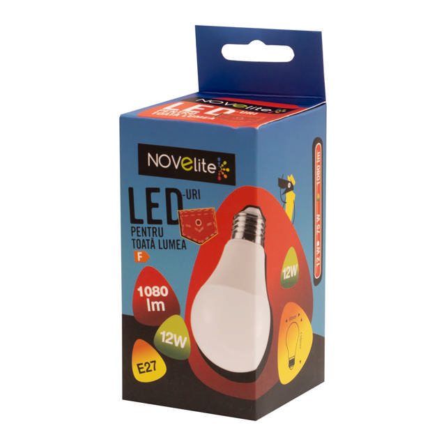 Bec LED A60 12W E27 3000K, Novelite