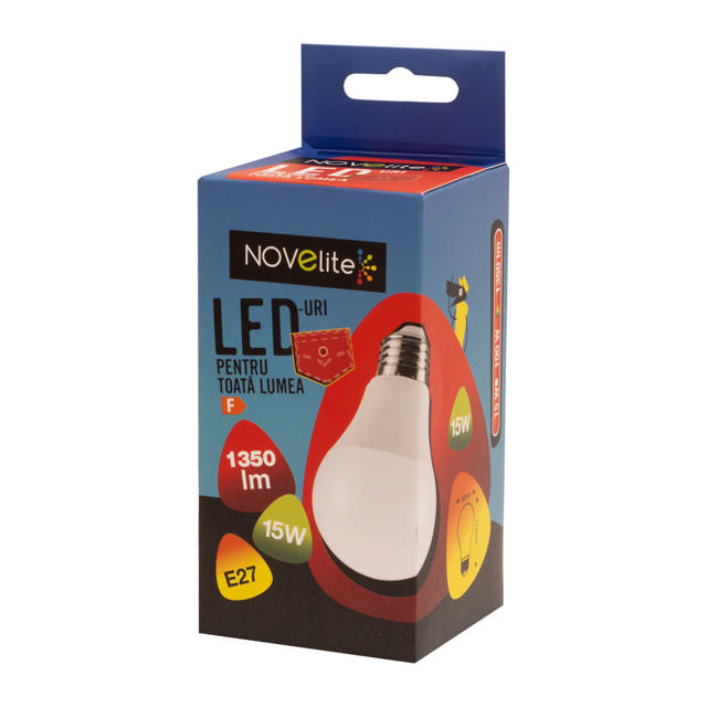 Bec LED A60 15W E27 3000K, Novelite