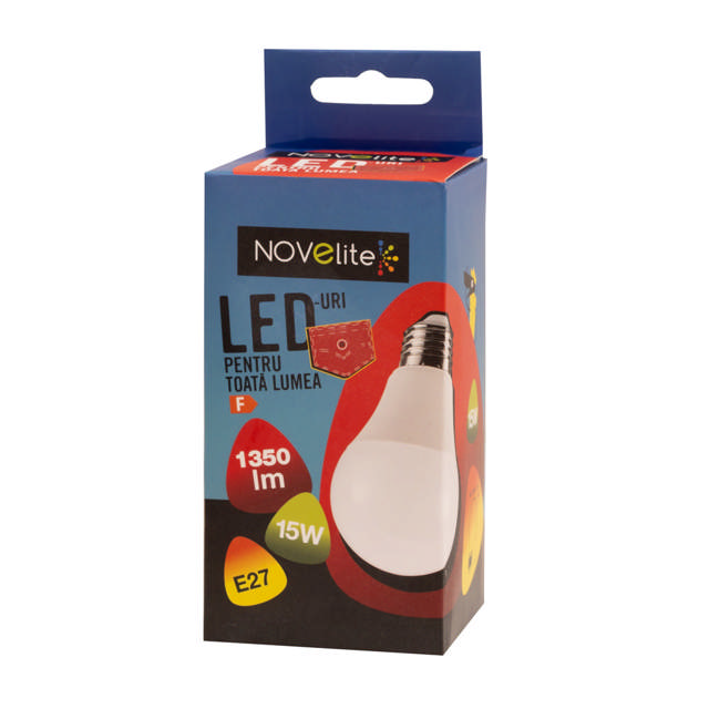 Bec LED A60 15W E27 4000K, Novelite