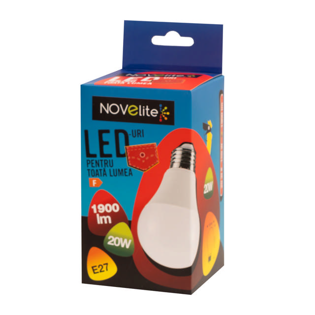 Bec LED A60 20W E27 6400K, Novelite