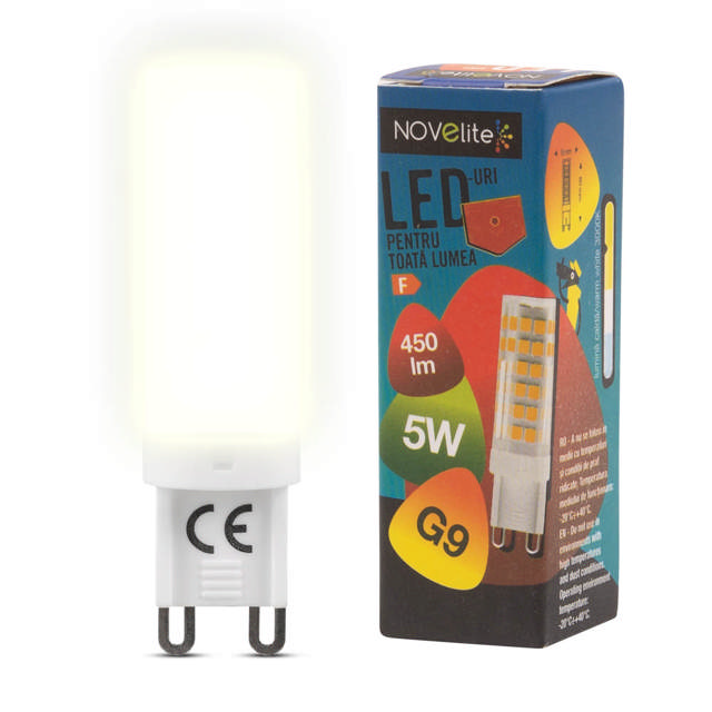 Bec LED bulb 5W G9 3000K, Novelite
