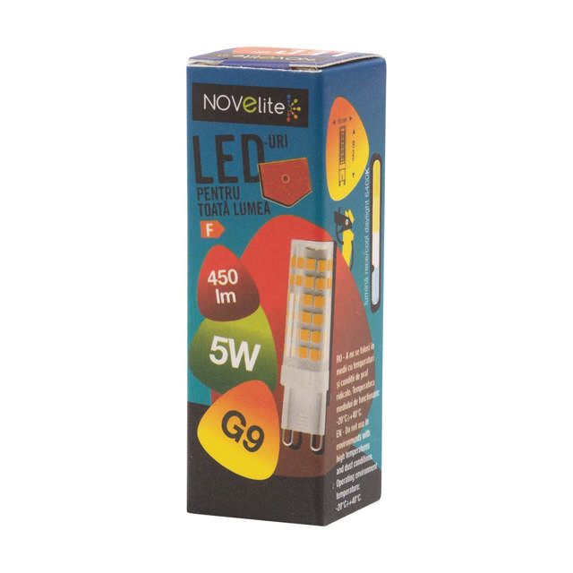 Bec LED bulb 5W G9 6400K, Novelite