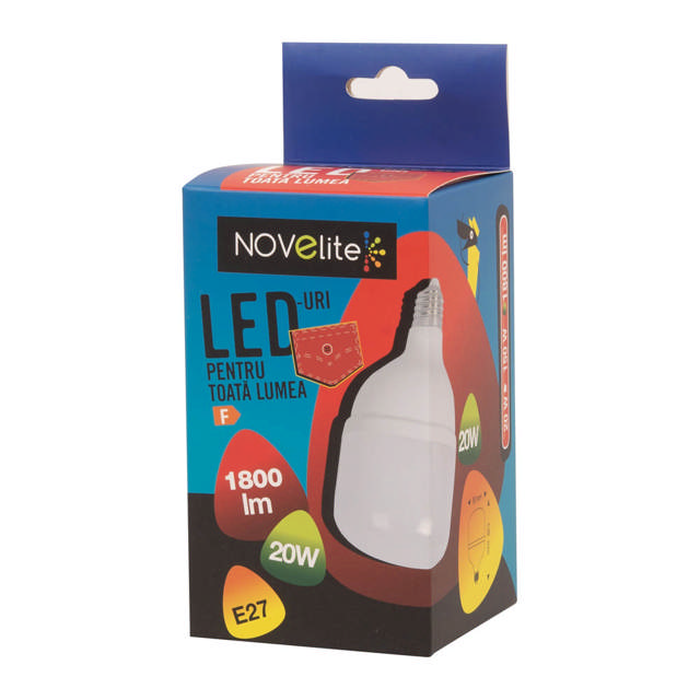 Bec LED 20W E27 6400K, Novelite