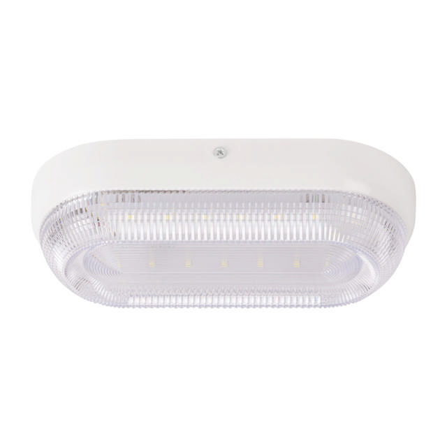 Corp BAT LED Oval Alb IP54 16W 6500K Dispersor Prismatic - HOMELIGHT