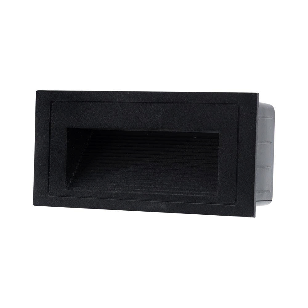 Spot incastrat treapta LED 3W 3000K IP54, negru, Erste