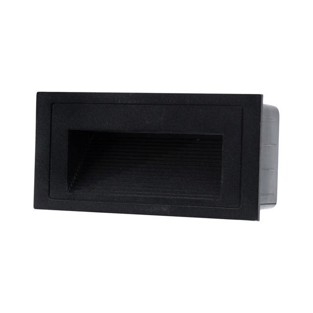 Spot incastrat treapta LED 3W 3000K IP54, negru, Erste