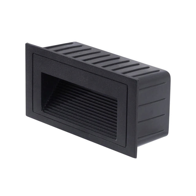 Spot incastrat treapta LED 3W 3000K IP54, negru, Erste