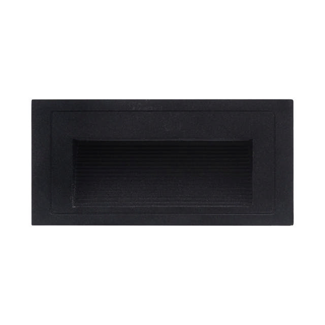 Spot incastrat treapta LED 3W 3000K IP54, negru, Erste