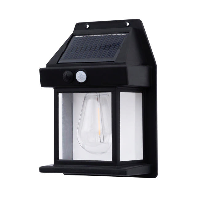 Lampa solara Bayern senzor 3W IP44, negru, Erste