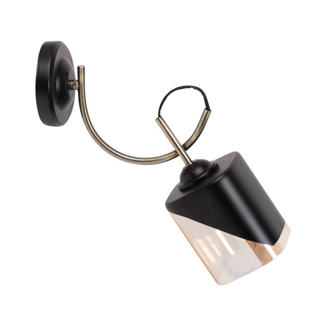 Aplica Smoky 1XE27 IP20, negru+auriu, Erste