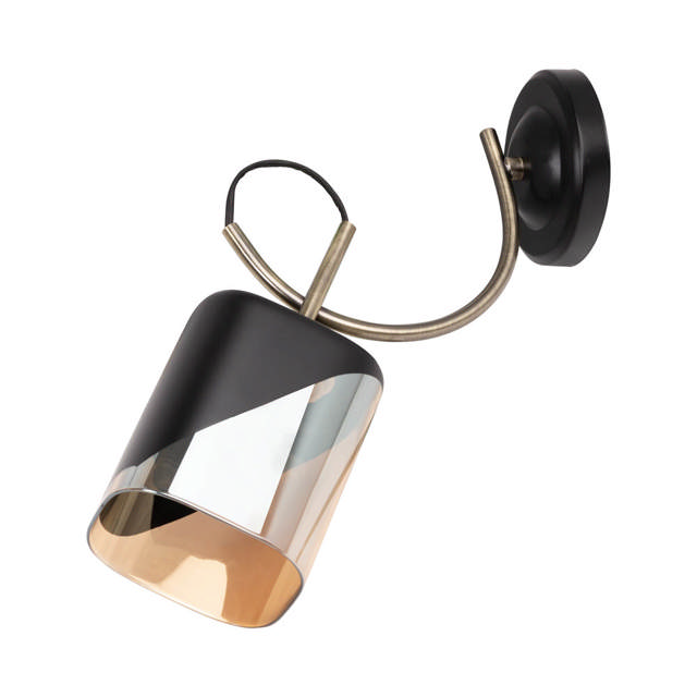 Aplica Smoky 1XE27 IP20, negru+auriu, Erste