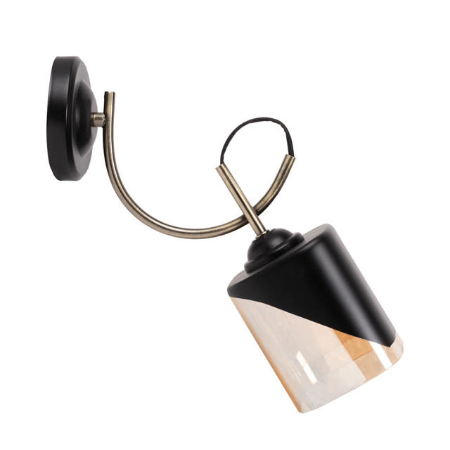 Aplica Smoky 1XE27 IP20, negru+auriu, Erste