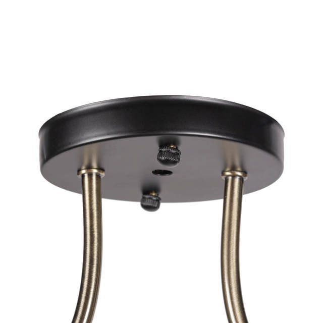 Lustra Smoky 2XE27 IP20, negru+auriu, Erste