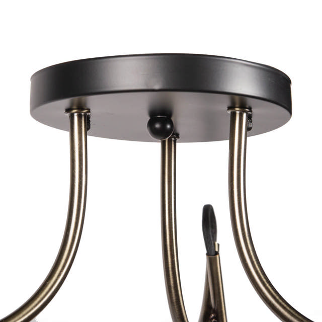 Lustra Smoky 3XE27 IP20, negru+auriu, Erste