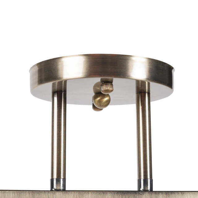 Lustra Milky 2XE27 IP20, alamă+alb, Erste