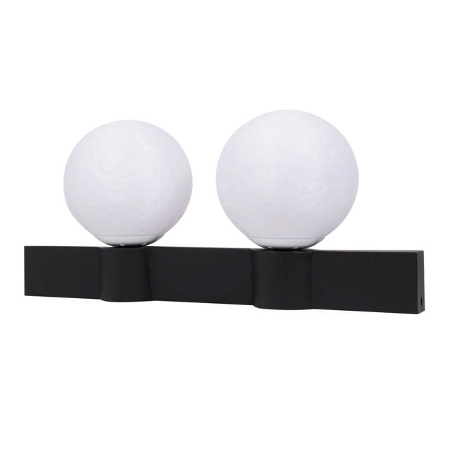 Aplica Glace 2XE27 IP20, negru+alb, Erste