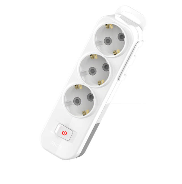 Myra grup 3 prize cu intrerupator, alb, Elbi