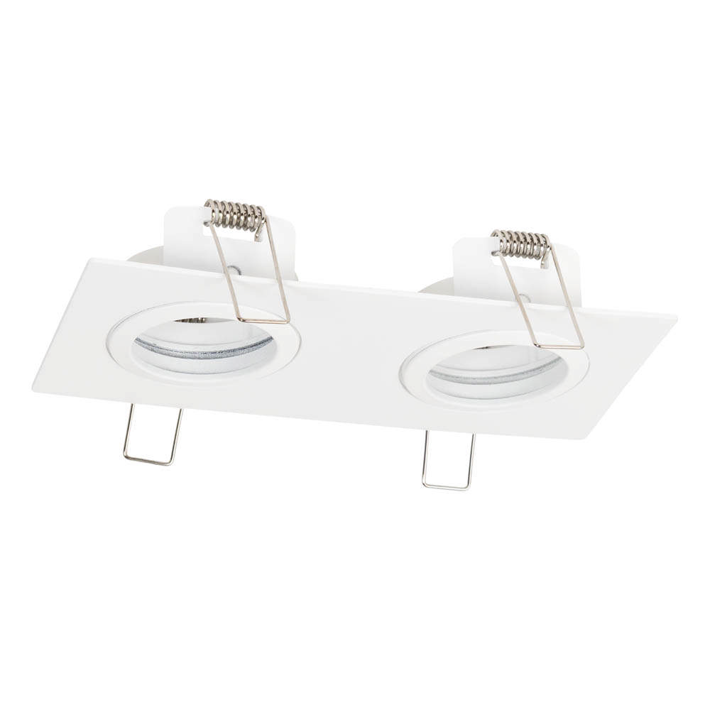 Rama spot dubla Azer GU10 70X2mm, alb, Metsan