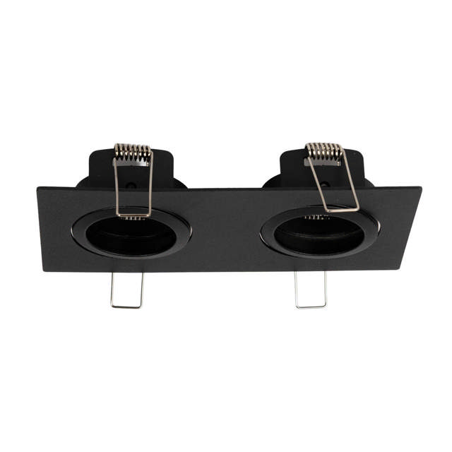 Rama spot dubla Azer GU10 70X2mm, negru, Metsan