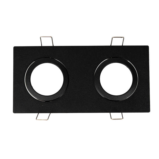 Rama spot dubla Azer GU10 70X2mm, negru, Metsan