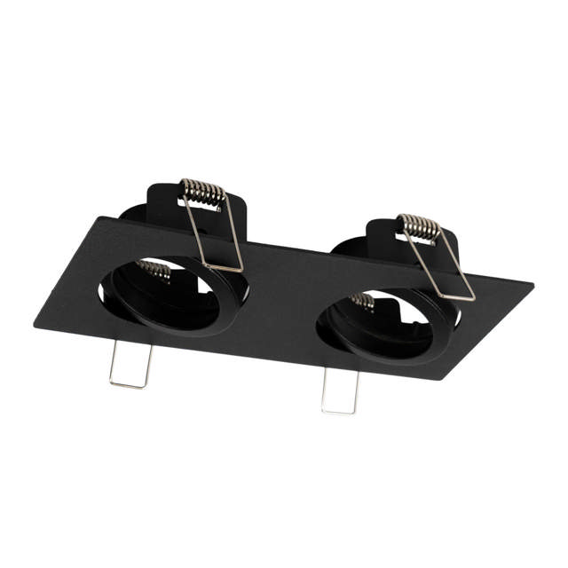 Rama spot dubla Azer GU10 70X2mm, negru, Metsan