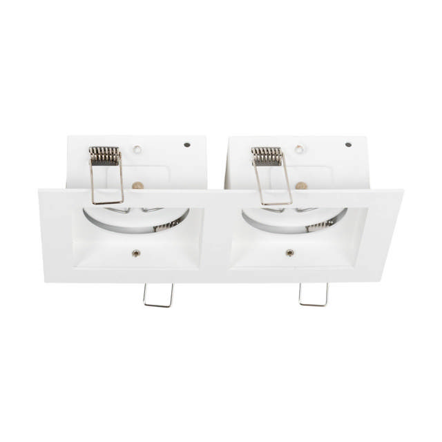 Rama spot dublu Zara 2XGU10 180X100mm, alb, Metsan