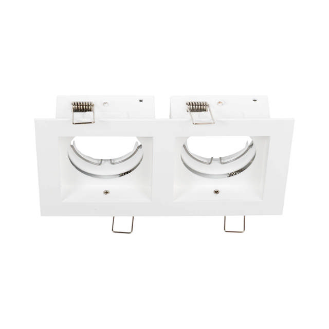 Rama spot dublu Zara 2XGU10 180X100mm, alb, Metsan