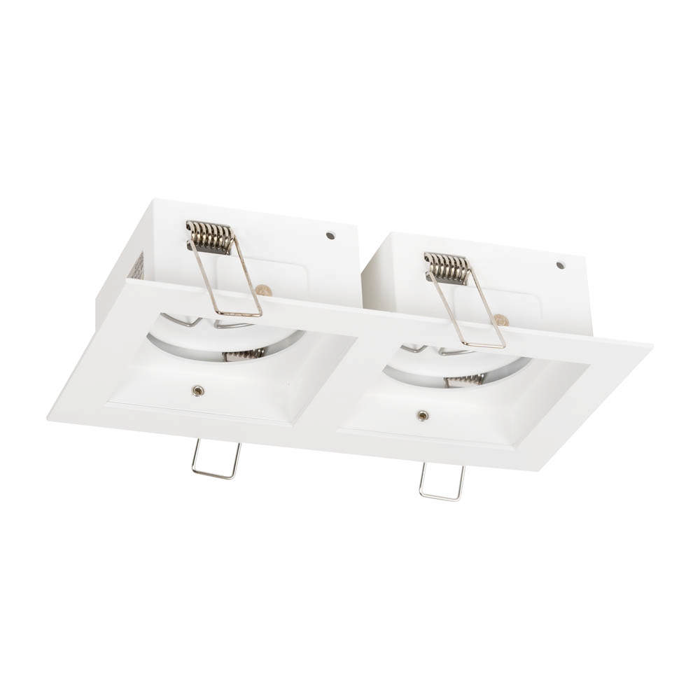 Rama spot dublu Zara 2XGU10 180X100mm, alb, Metsan
