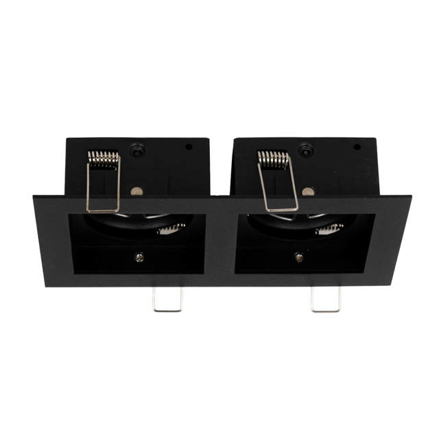 Rama spot dublu Zara 2XGU10 180X100mm, negru, Metsan