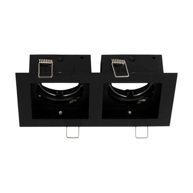 Rama spot dublu Zara 2XGU10 180X100mm, negru, Metsan