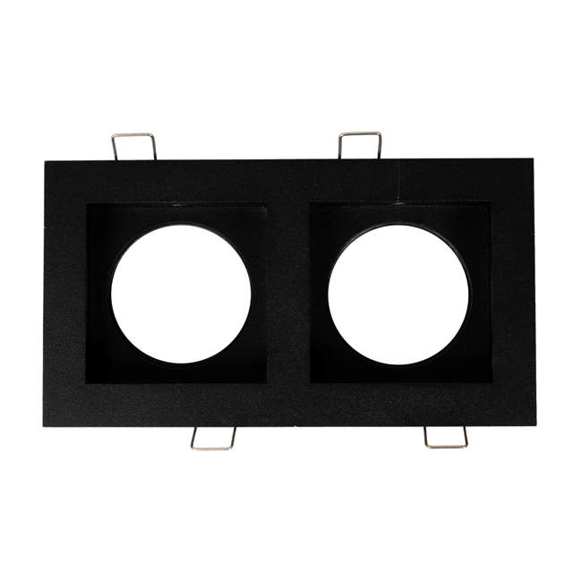 Rama spot dublu Zara 2XGU10 180X100mm, negru, Metsan