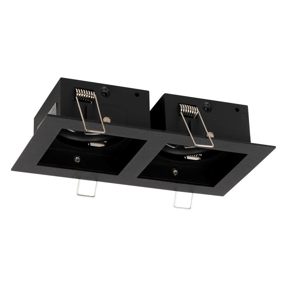 Rama spot dublu Zara 2XGU10 180X100mm, negru, Metsan
