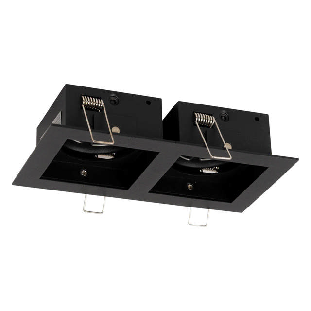 Rama spot dublu Zara 2XGU10 180X100mm, negru, Metsan