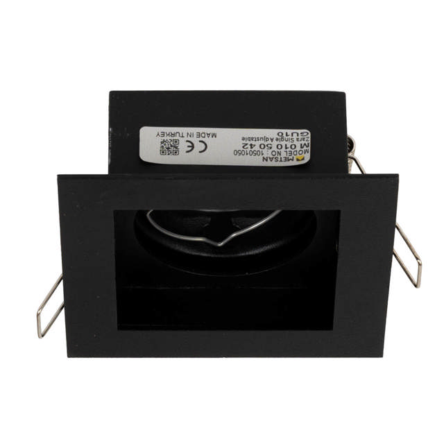 Rama spot Zara 1XGU10 100X90mm, negru, Metsan
