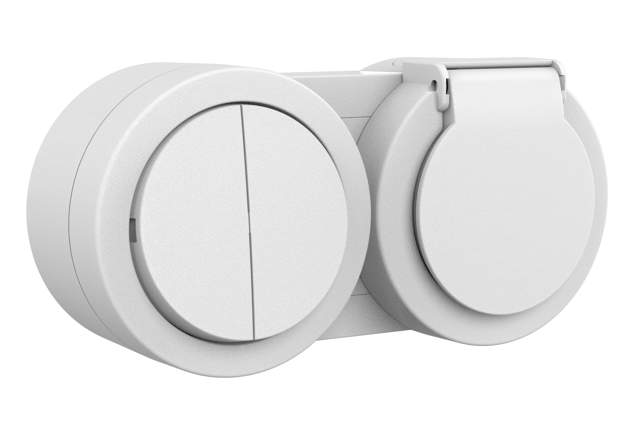 Comutator+priză alb Xone - OVIVO