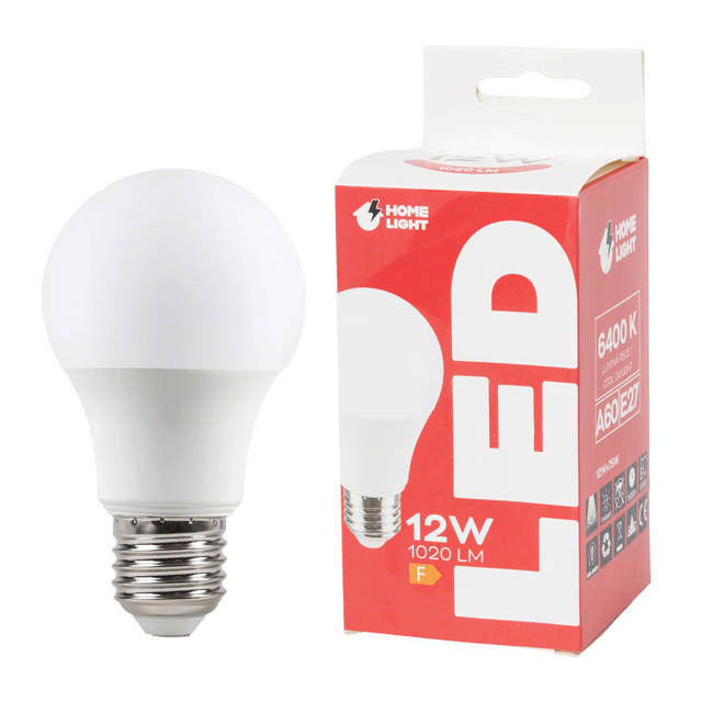 Bec LED A60 12W E27 6400K – HOMELIGHT
