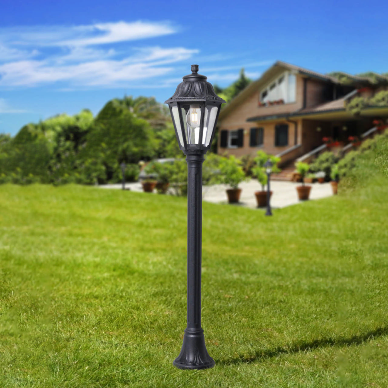 Stalp Anna 8.5W CCT 1820mm, IP55, negru, Fumagalli