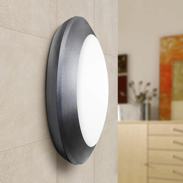 Plafoniera Berta 1XE27 IP66, negru, Fumagalli