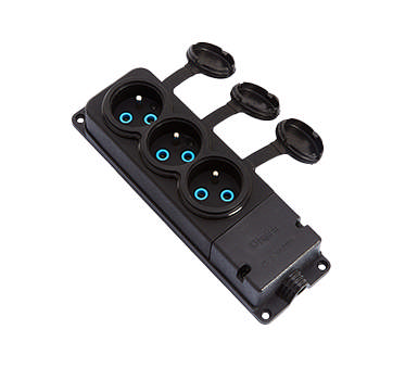 Grup 3 prize cauciuc IP44, negru, Bylion