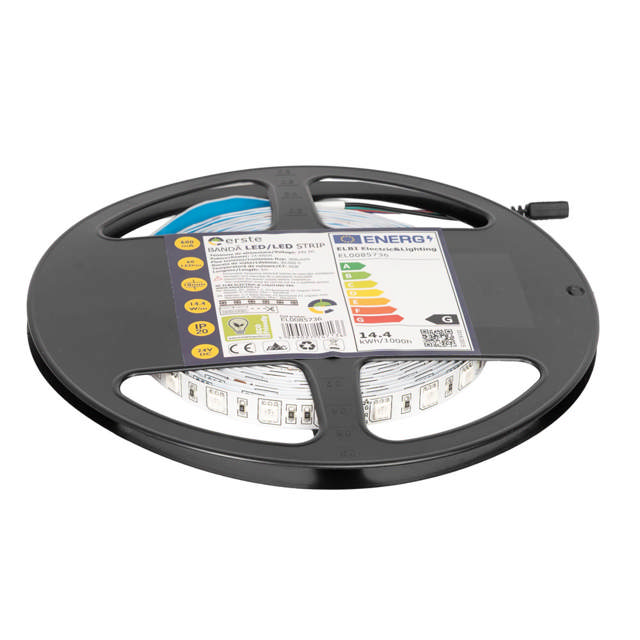 Bandă LED 24V 60 LED/m 14.4W/m RGB IP20 Rolă 5m - ERSTE