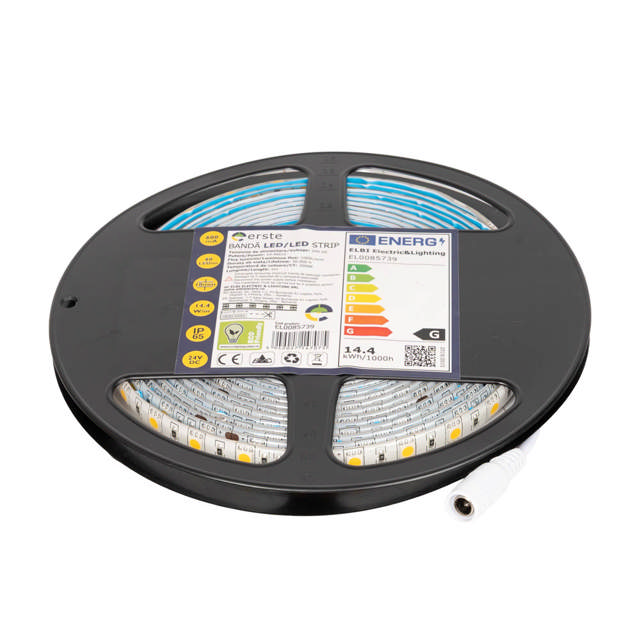 Bandă LED 24V 60 LED/m 14.4W/m 3000K IP65 Rolă 5m - ERSTE