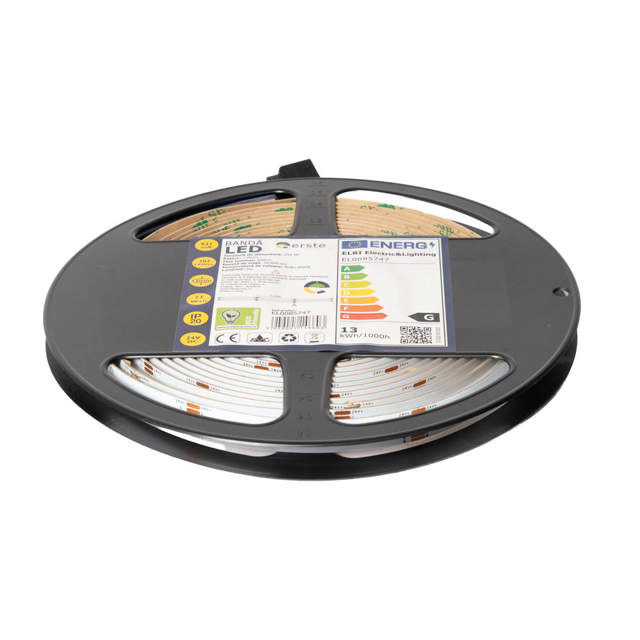 Bandă LED 24V COB 13W/m RGB + 3000K IP20 Rolă 5m - ERSTE