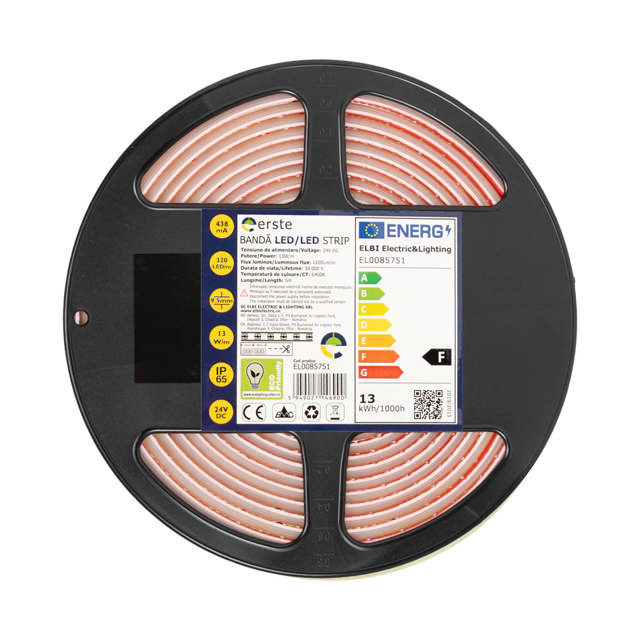 Bandă LED 24V COB 13W/m 6400K IP65 Rolă 5m - ERSTE