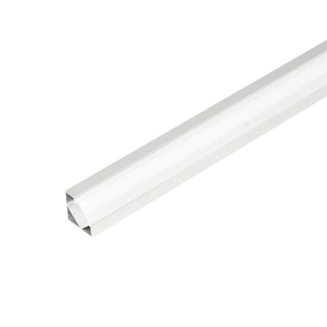 Profil aluminiu montaj colt Dispersor mat cu element capat de fixare 2m – ERSTE