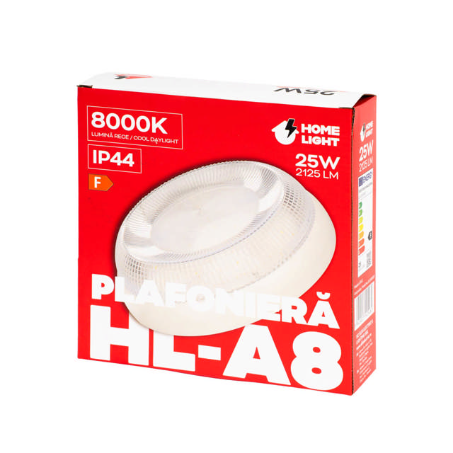 Plafoniera exterior A8 25W 2125M 8000K IP44, Homelight