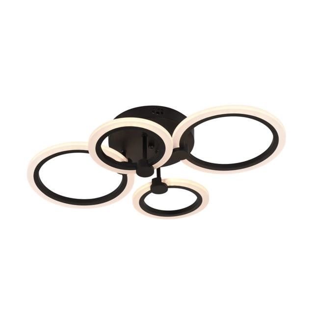 Lustra Urban LED 45W 3CCT 3150lm IP20, Negru, Erste