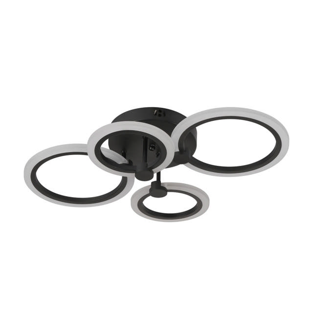 Lustra Urban LED 45W 3CCT 3150lm IP20, Negru, Erste