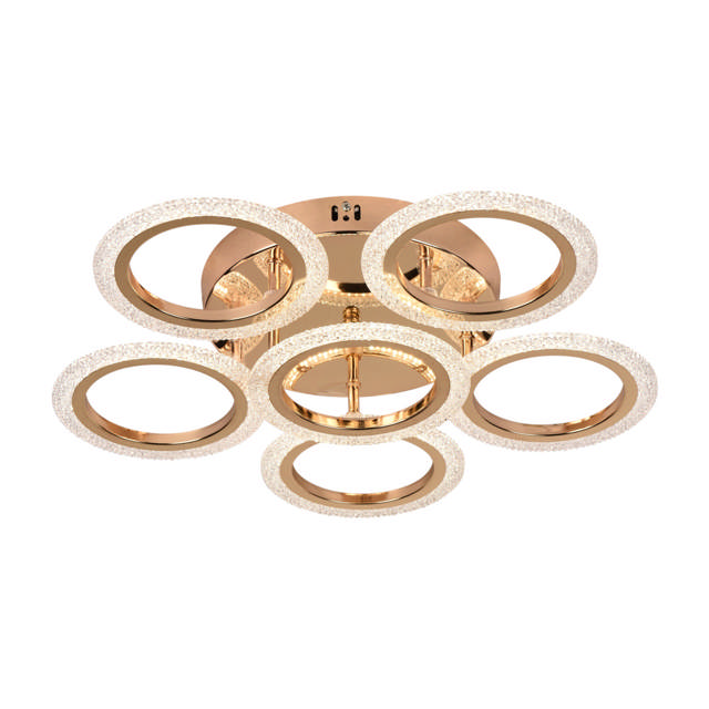 Lustra Bright LED 60W 3CCT 5800lm IP20, auriu, Erste