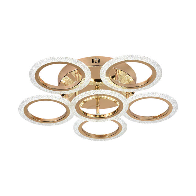 Lustra Bright LED 60W 3CCT 5800lm IP20, auriu, Erste